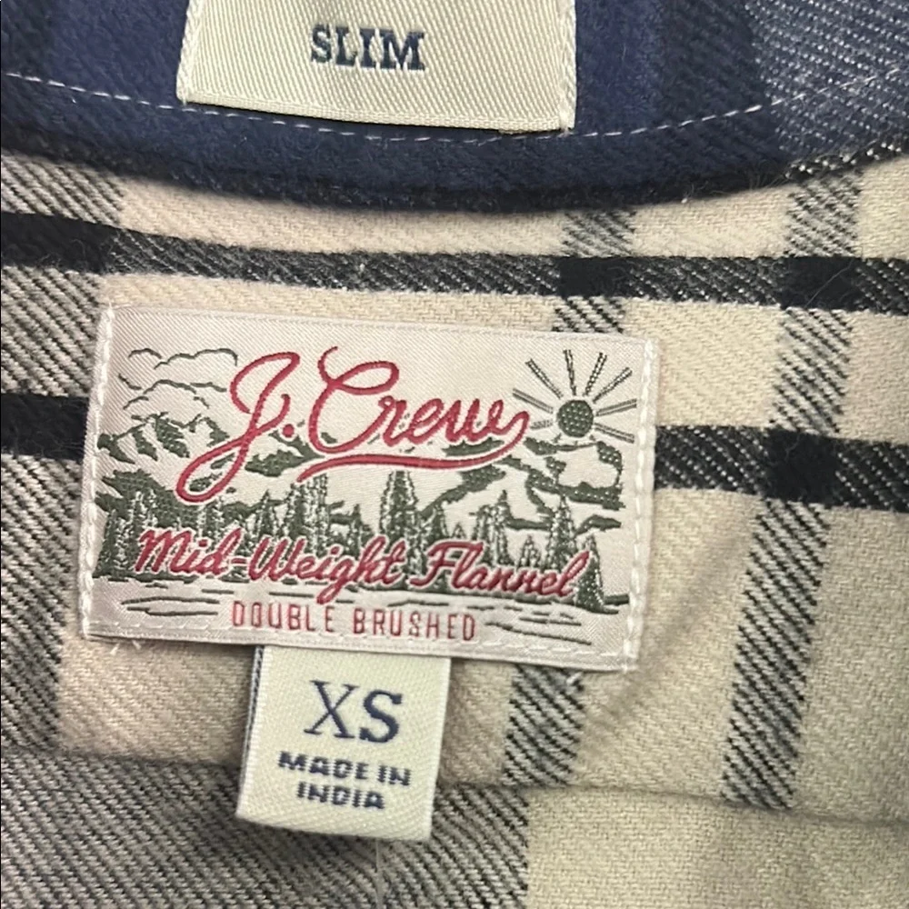 J. Crew Blue and White Casual Button Down Shirt